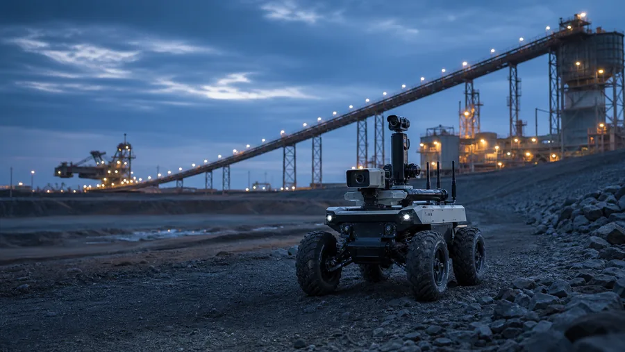 Autonomous rover at a remote industrial site
